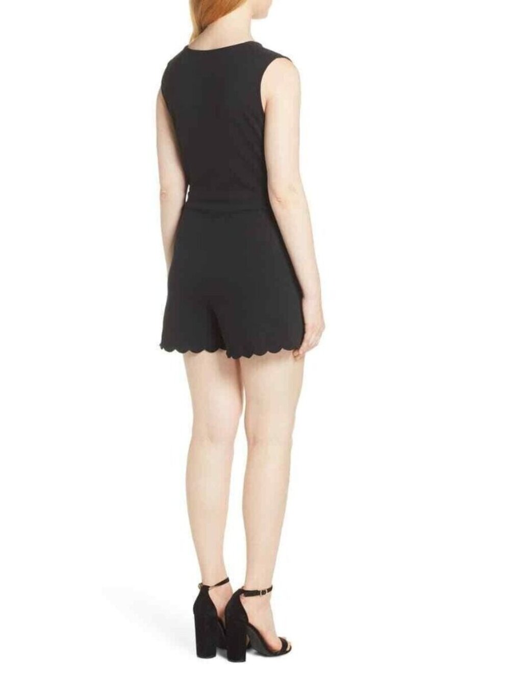 French Connection Romper Lula Beau Scallop Chic Sleeveless Summer Party Sz 8 New - Picture 7 of 16